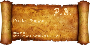 Peltz Megyer névjegykártya